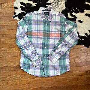 american eagle | plaid button up